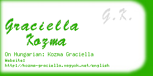 graciella kozma business card